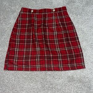 Red Plaid Skirt
